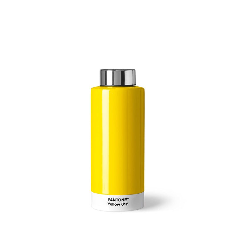 PANTONE Drinkfles, dubbelwandig roestvrij staal met thermische functie, lekvrij, 500 ml, geel 012