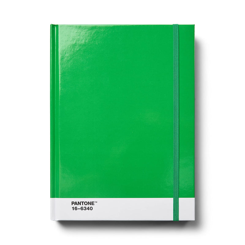 Copenhagen Design PANTONE Notebook L Unlined 96 Pages with Elastic Closure and Bookmark, Green 16-6340