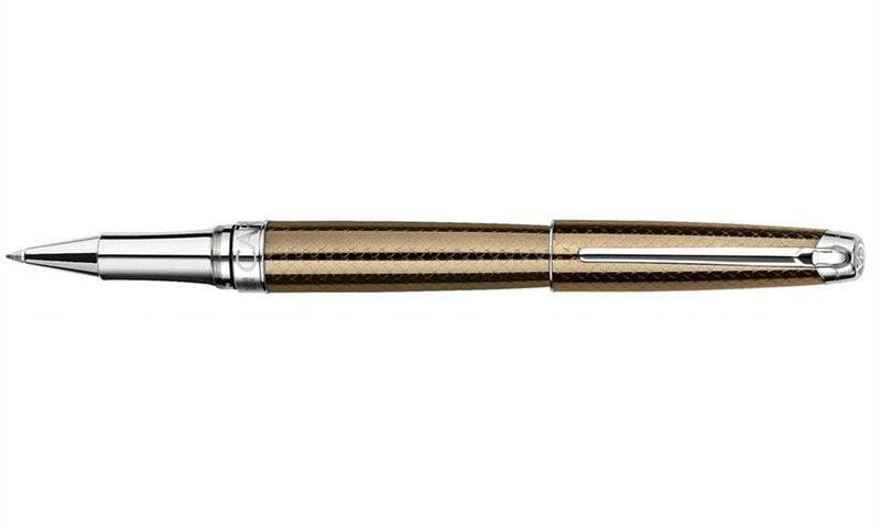 Caran D`Ache Léman: Rollerball Pen, Caviar Guilloché, Translucent Lacquer, Sliver-Plated, Rhodium Coated Trim