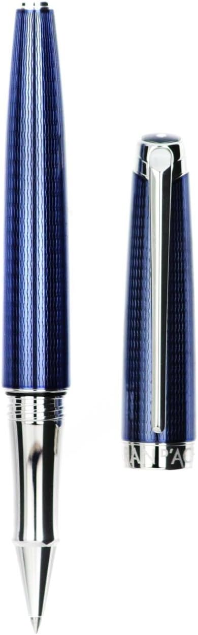 Caran d'Ache CD4779.168 Leman Grand Blue Silver Plated/Rhodium Coated Roller Pen