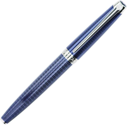 Caran d'Ache CD4779.168 Leman Grand Blue Silver Plated/Rhodium Coated Roller Pen
