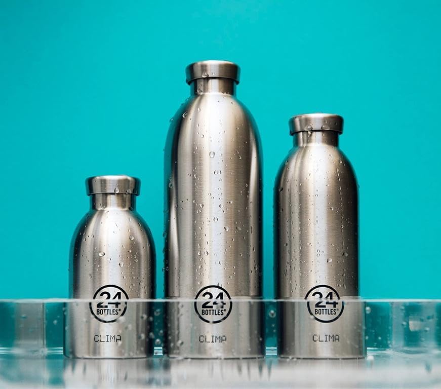 24Bottles Clima Bottle 330 ml Atlantic Steel Bottle, Adults Unisex, Multicoloured (Multicoloured), 330 ml