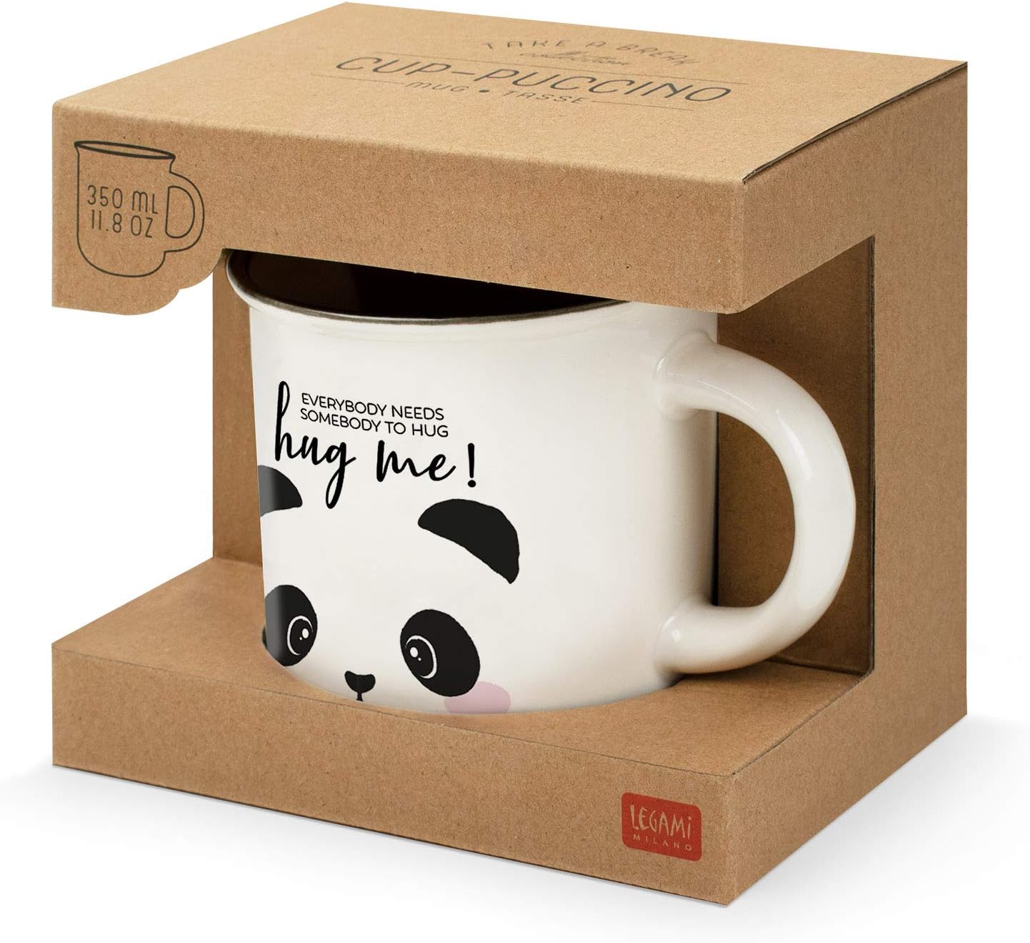 Legami - Tazza Cuppuccino in Porcellana New Bone China, Tazza da Colazione, Mug Caffè Thé Lavabile in Lavastoviglie, Diametro 10 cm, Capacità 350 ml, Tema