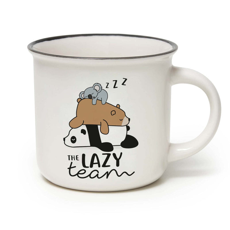 Legami Cup-Puccino Lazy Team Tazza, 350 Millilitri, Porcellana Bone China, Multicolore