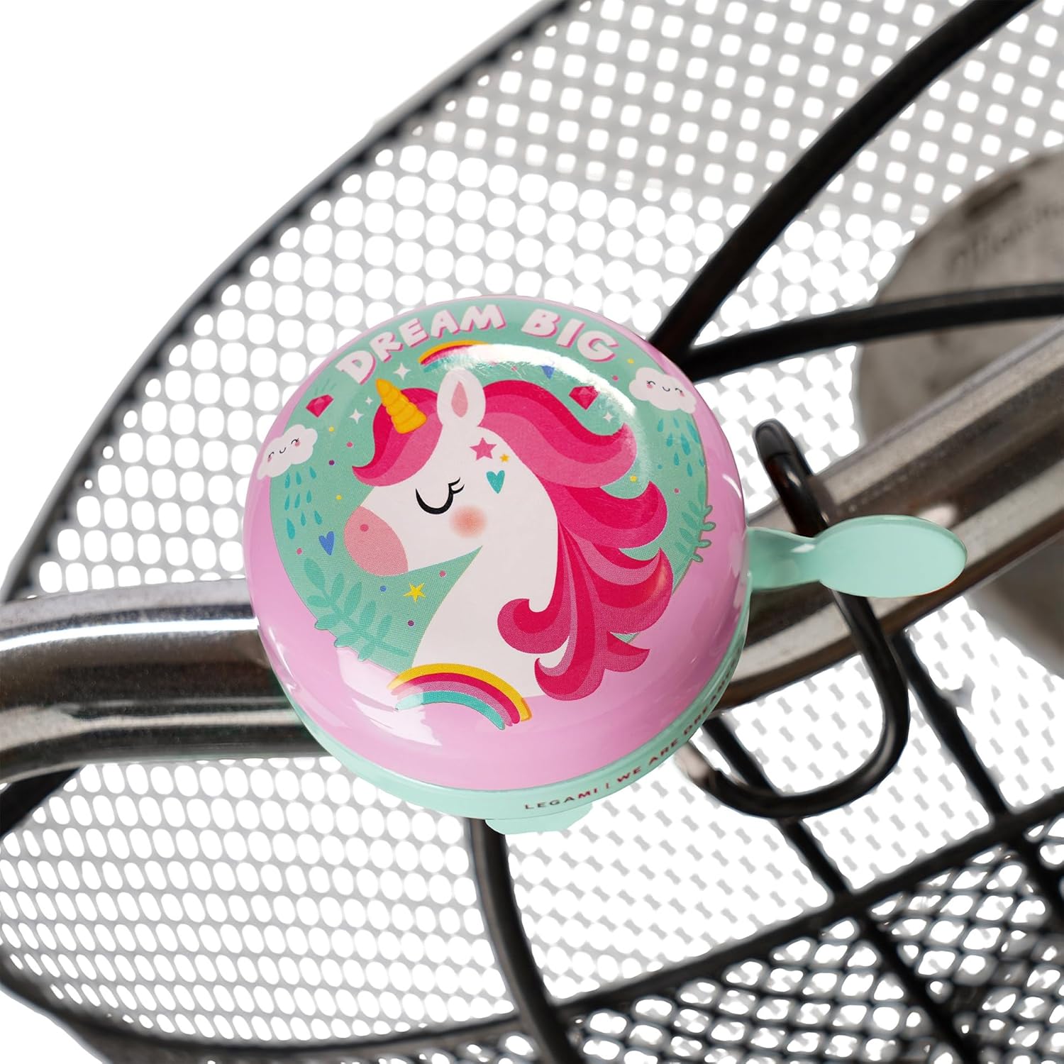 Legami Campanello per Bicicletta-Bike Bell, Clacson Bici per Bambini, Resistente, Tema Unicorno Gioventù Unisex