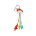 LEGAMI Rainbow Theme Multiple Link Up Charging Cable with Keychain, 4-in-1, Type-C, Micro-USB, Lightning, Magnetic, Compatible with Smartphone, Tablet, Laptop