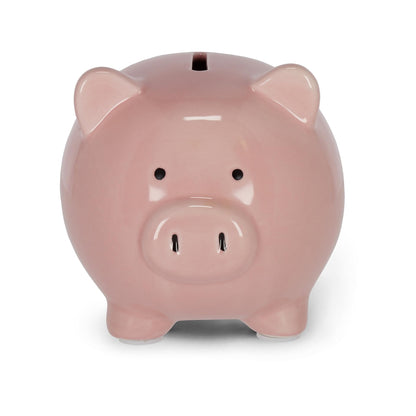 Legami Ceramic Box Bank, Piglet Holder, Coin Purse for Children, Birthday Gift, Learn to, Pink, One-Size