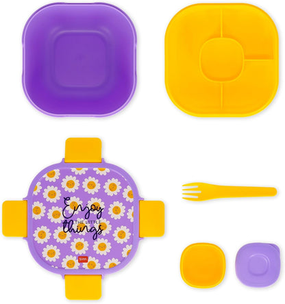 Legami LBS0003 Lunch Box, Polypropylene Silicone Polyethylene, Purple