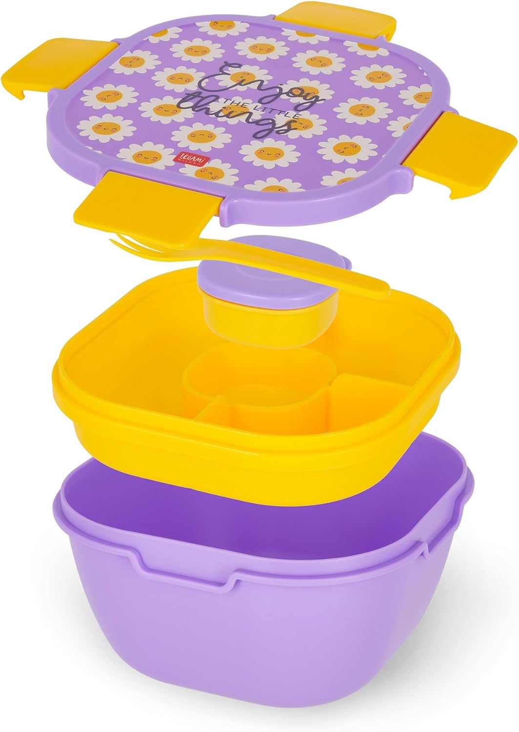 Legami LBS0003 Lunch Box, Polypropylene Silicone Polyethylene, Purple