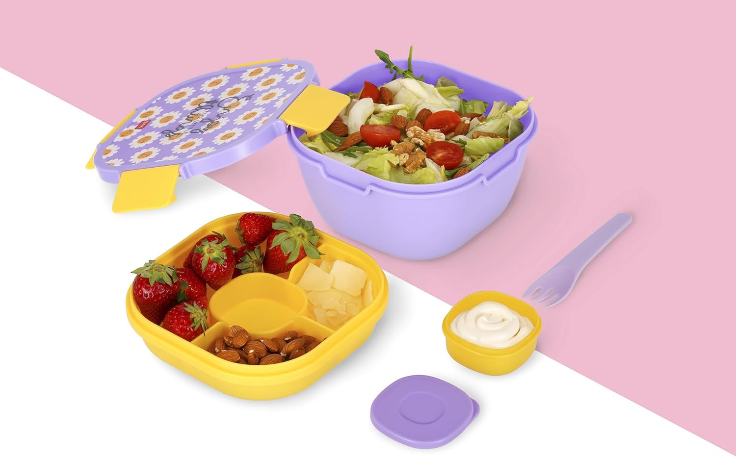 Legami LBS0003 Lunch Box, Polypropylene Silicone Polyethylene, Purple