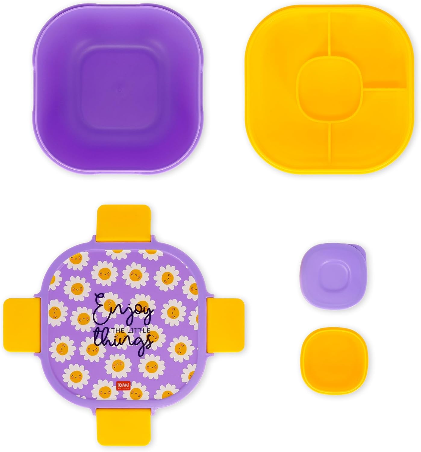 Legami LBS0003 Lunch Box, Polypropylene Silicone Polyethylene, Purple