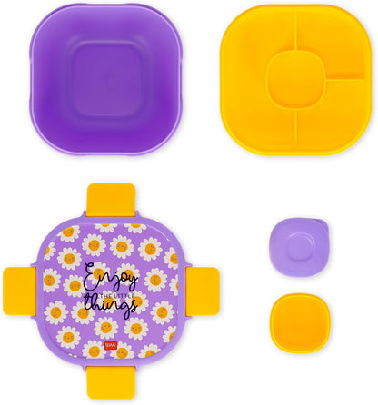 Legami LBS0003 Lunch Box, Polypropylene Silicone Polyethylene, Purple