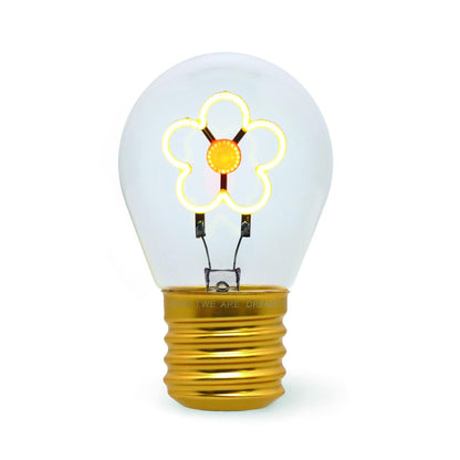 Legami - Table Lamp, USB Rechargeable, Wireless, Bulb Fiction, Daisy Theme, 6.8 x 10.5 cm