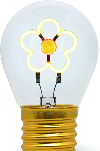 Legami - Table Lamp, USB Rechargeable, Wireless, Bulb Fiction, Daisy Theme, 6.8 x 10.5 cm