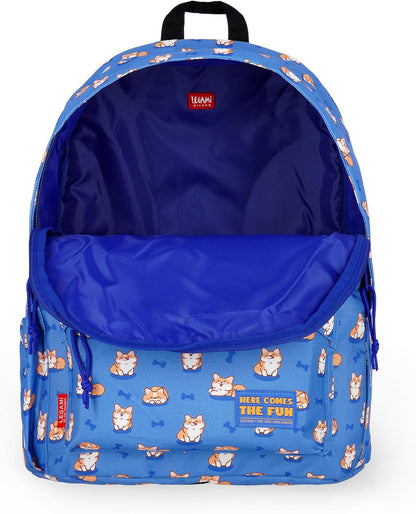 Legami - Zaino Per Scuola My Backpack, Cartella Scuola Foderata e Imbottita, Chiusura a Zip, Tasca Interna per Laptop e Tablet, Utilizzabile per viaggiare 32 L, 35 x 45 x 20 cm