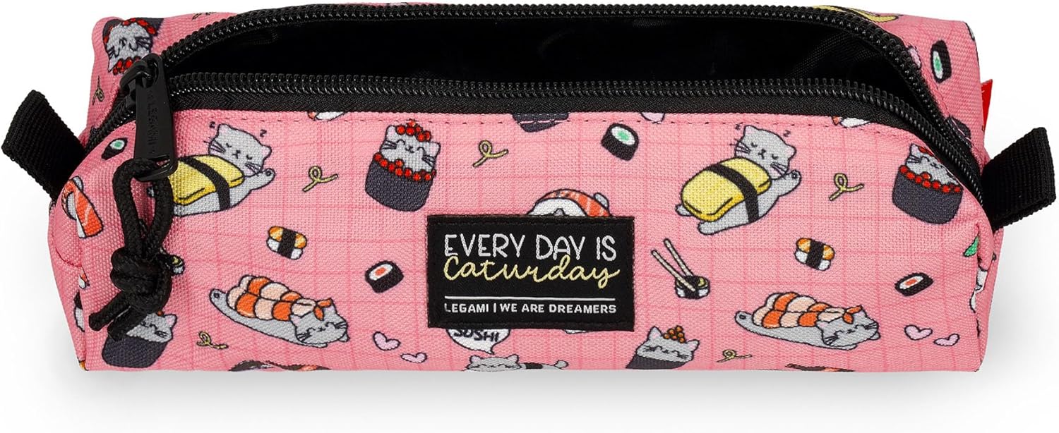 Legami - Astuccio My Pencil Case, Chiusura a Zip, in Plastica riciclata, Resistente, Capiente, Pratico, Astuccio per Scuola, per Ufficio, 22 x 6 cm