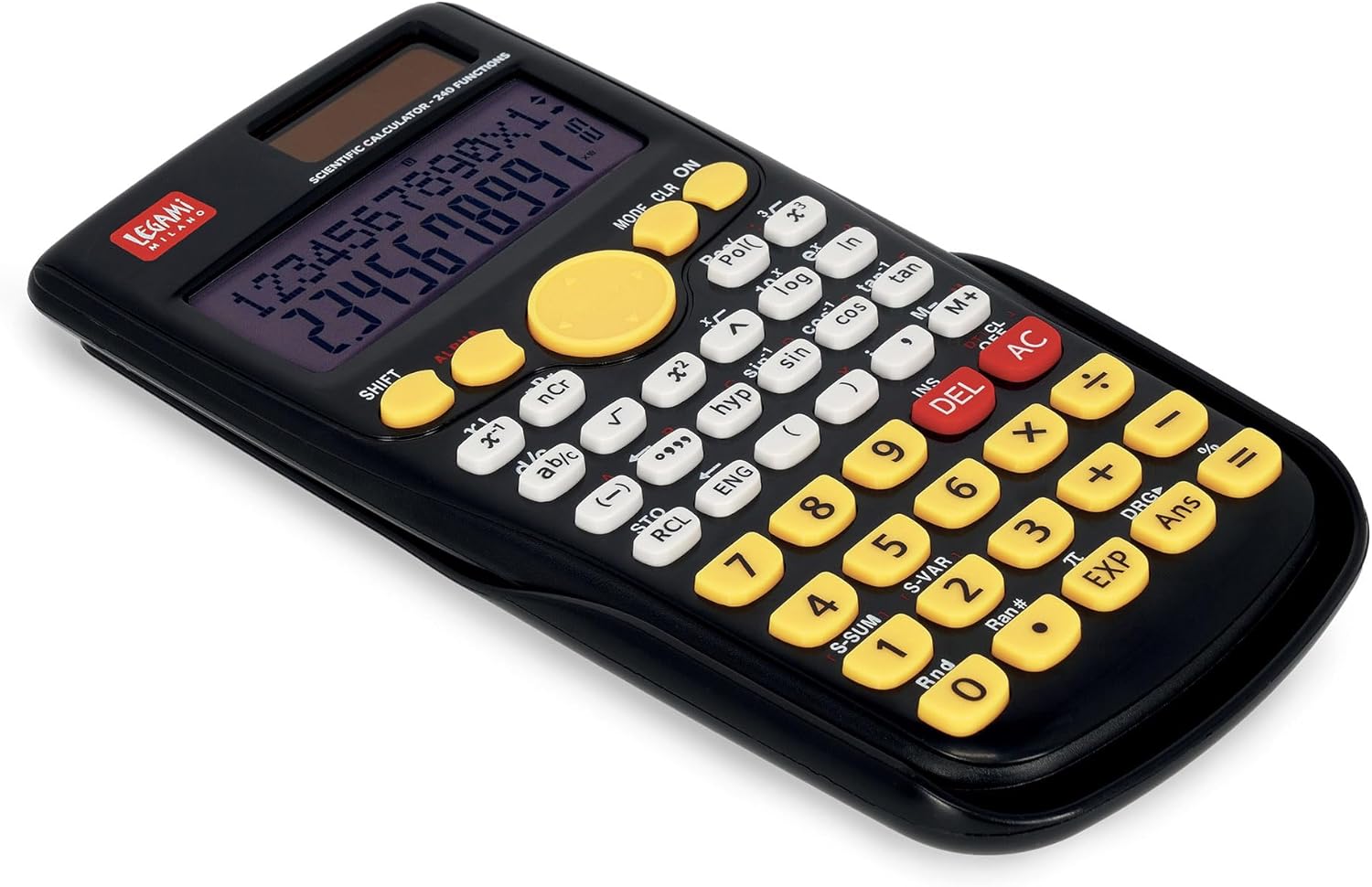 Legami - Count On Me Scientific Calculator, Genius Theme, 3 Modes, Base, Scientific Functions and Statistical Calculations, Sliding Cover, Digital, Dual Power
