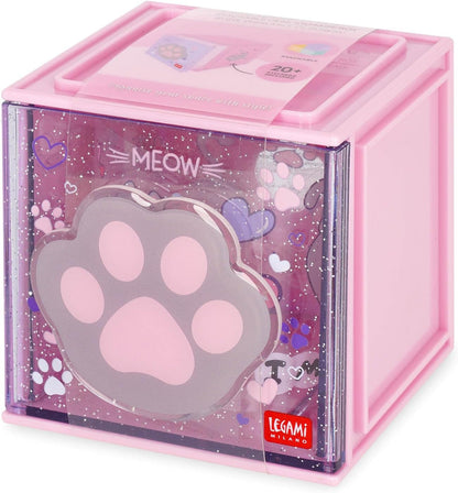 LEGAMI - Cutie Cubes Desk Box Kitty Organiser Storage Box Sticker Sheet Included Stackable Multifunctional ABS 90 x 90 x 100 cm