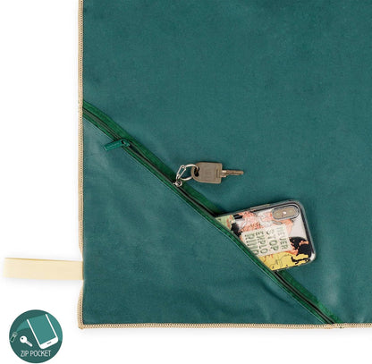Legami - Fitness Towel, Gym Towel, Microfibre Towel, with Zipped Pocket, with Elastic, Compact, Quick Drying, Ultra Absorbent, Ultra Light, for Sports, 45 x 80 cm, Travel Theme