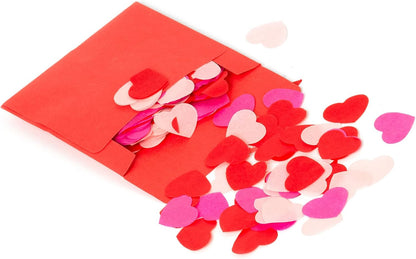 Legami - Romantic Evening Decoration Set, Paper Garland, 2 Heart Card Coasters, 5 Balloons, 2 Paper Napkins, Two-Tone Paper Confetti
