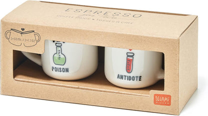 Legami Coffee Cups, Multi-Colour, 5.5 x 5.5 x 5 cm Poison & Antidote 5.5x5.5x5 cm Multi-Coloured