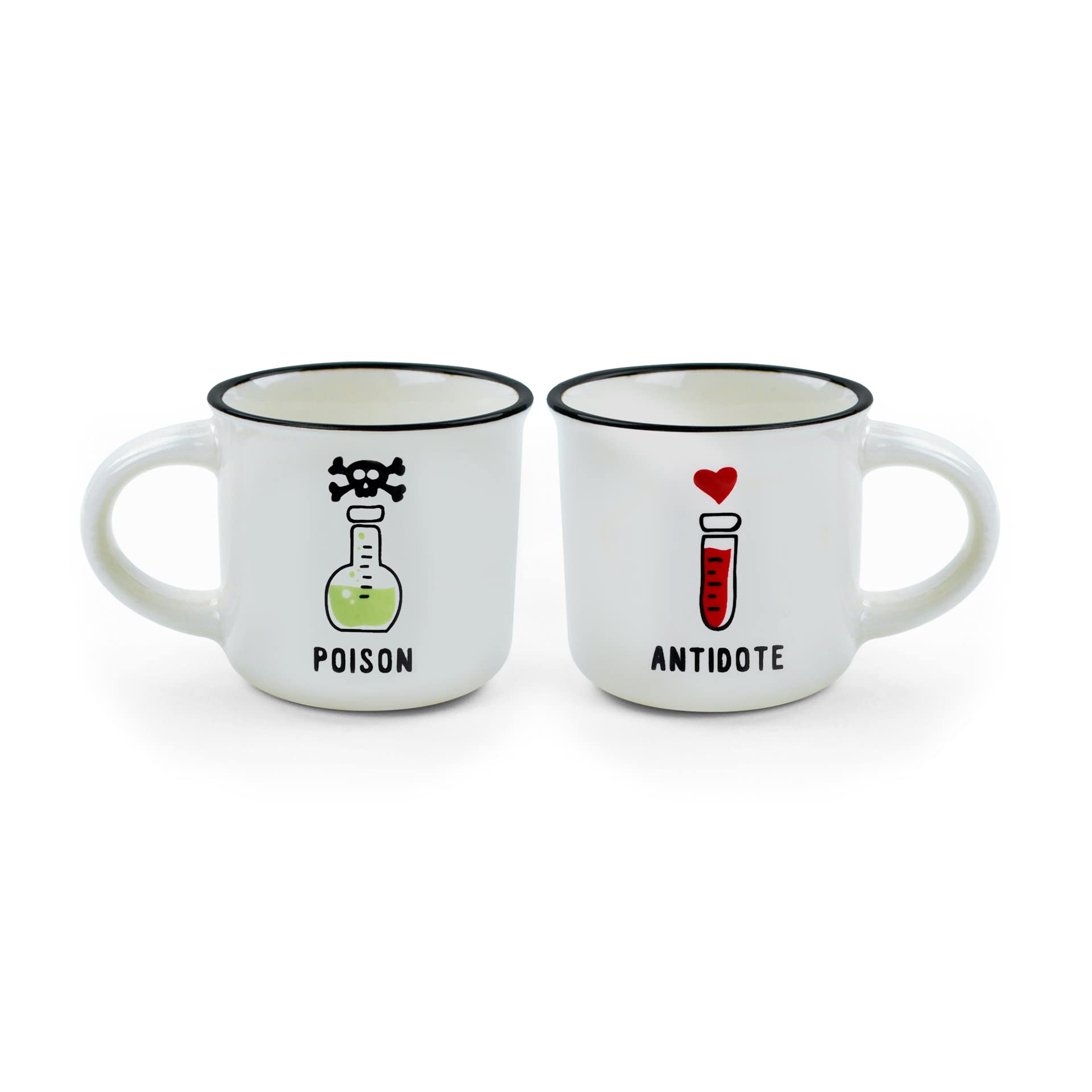 Legami Coffee Cups, Multi-Colour, 5.5 x 5.5 x 5 cm Poison & Antidote 5.5x5.5x5 cm Multi-Coloured