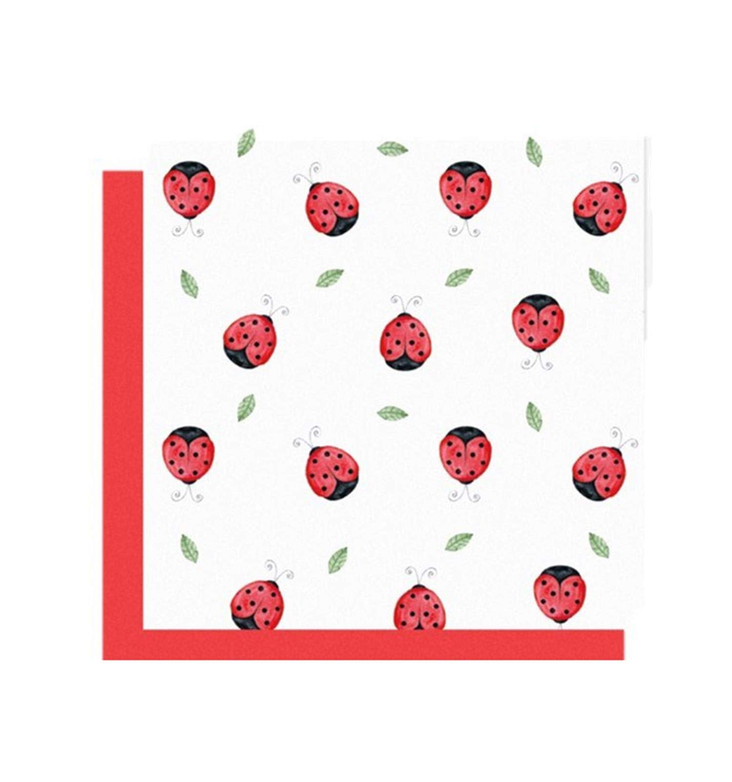 Biglietto di Auguri con Coccinelle, 7 x 7 cm