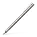Faber-Castell 342001 - Stilografica Neo Slim acciaio inox, pennino F, argento lucido