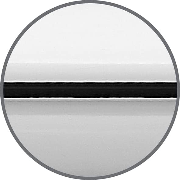 Faber-Castell 342001 - Stilografica Neo Slim acciaio inox, pennino F, argento lucido