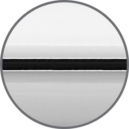Faber-Castell 342001 - Stilografica Neo Slim acciaio inox, pennino F, argento lucido