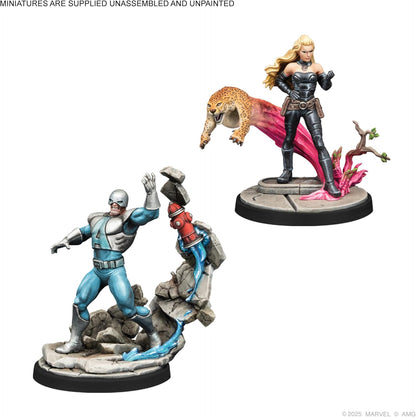 Asmodee | Marvel Crisis Protocol - Avalanche, Exodus & Lady Mastermind | Tabletop Miniatures Expansion | Ages 14+ | 2 Players | 90 Minutes Playing Time