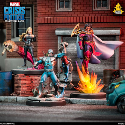 Asmodee | Marvel Crisis Protocol - Avalanche, Exodus & Lady Mastermind | Tabletop Miniatures Expansion | Ages 14+ | 2 Players | 90 Minutes Playing Time