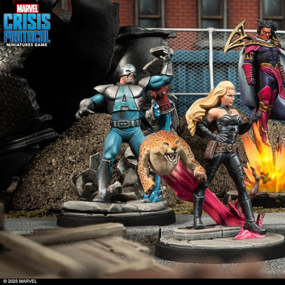 Asmodee | Marvel Crisis Protocol - Avalanche, Exodus & Lady Mastermind | Tabletop Miniatures Expansion | Ages 14+ | 2 Players | 90 Minutes Playing Time