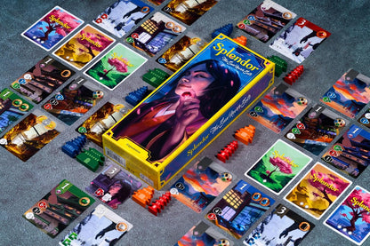 Asmodee | Splendor: The Sun Never Sets | Board Game Expansion | Ages 10+ | 2-4 Players | 30 Minutes Playing Time