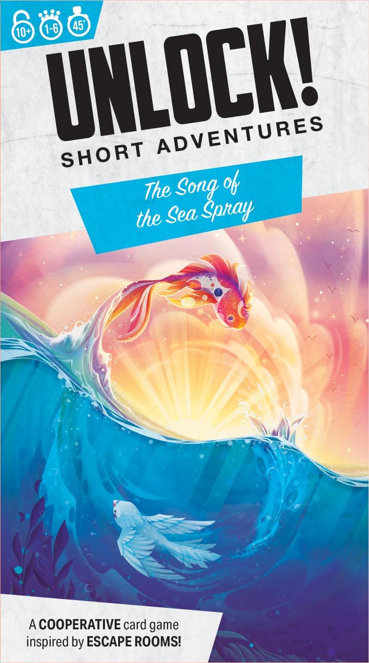 Asmodee | Unlock! Short Adventures 11 - The Song of the Sea Spray | Escape Room Card Game | Ages 10+ | 1-6 Players | 45 Minutes Playing Time