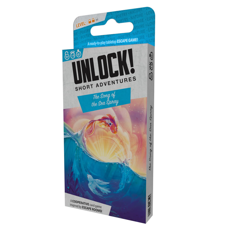 Asmodee | Unlock! Short Adventures 11 - The Song of the Sea Spray | Escape Room Card Game | Ages 10+ | 1-6 Players | 45 Minutes Playing Time