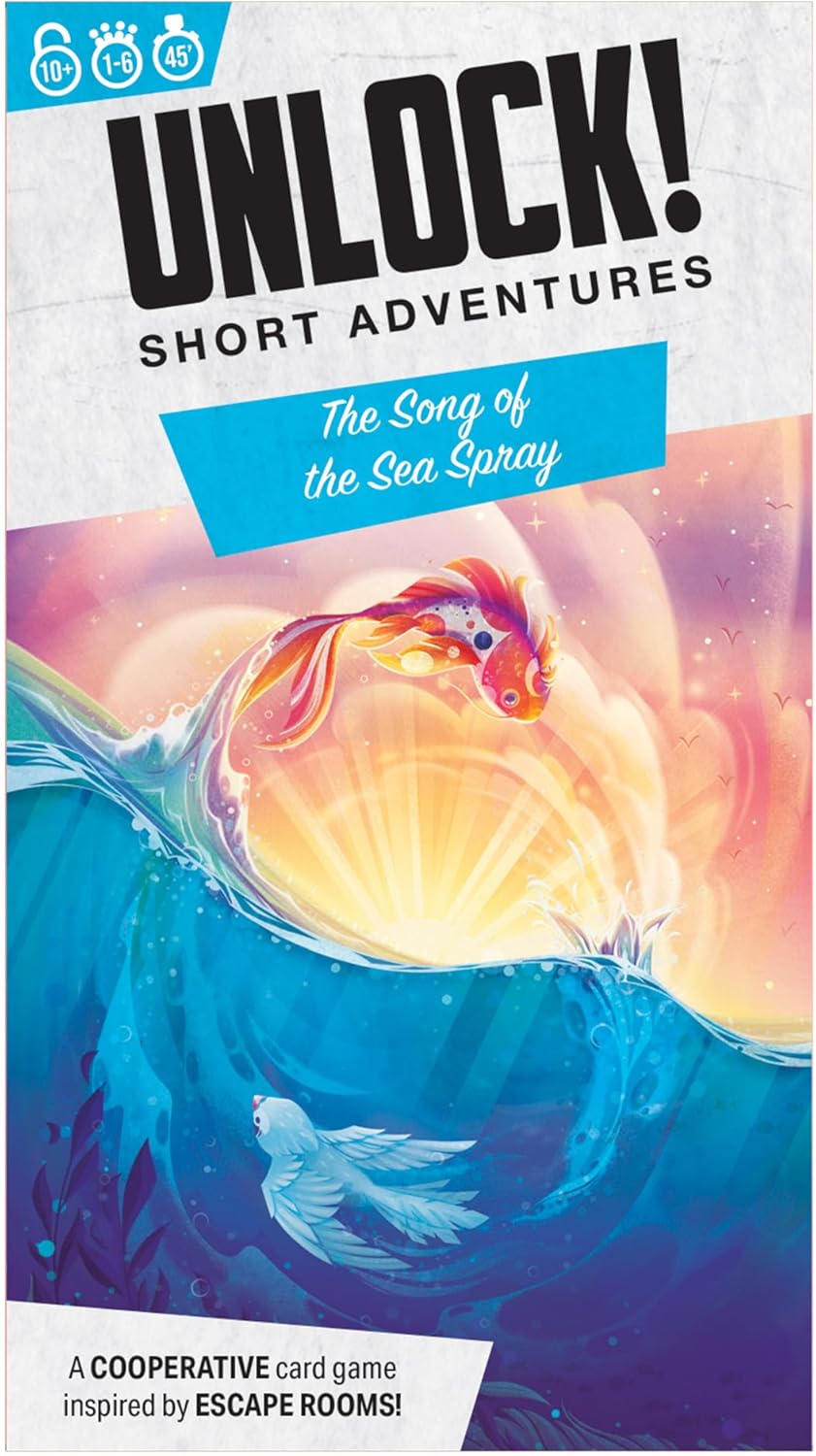 Asmodee | Unlock! Short Adventures 11 - The Song of the Sea Spray | Escape Room Card Game | Ages 10+ | 1-6 Players | 45 Minutes Playing Time