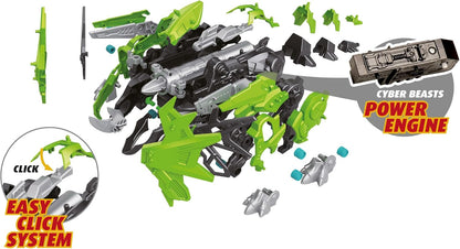 Revell 07852 TerraTops: CyberBeasts 1:35 Scale Unbuilt Pre-Coloured Plastic Model Kit With Moving Parts & CyberBeasts Engine