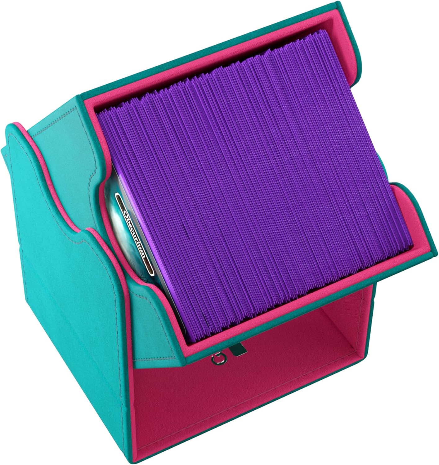Gamegenic, Squire 100+ XL Exclusive Line Teal/Pink, up to 100 Double-Sided Cards, Colour: Turquoise/Pink