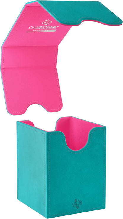Gamegenic, Squire 100+ XL Exclusive Line Teal/Pink, up to 100 Double-Sided Cards, Colour: Turquoise/Pink