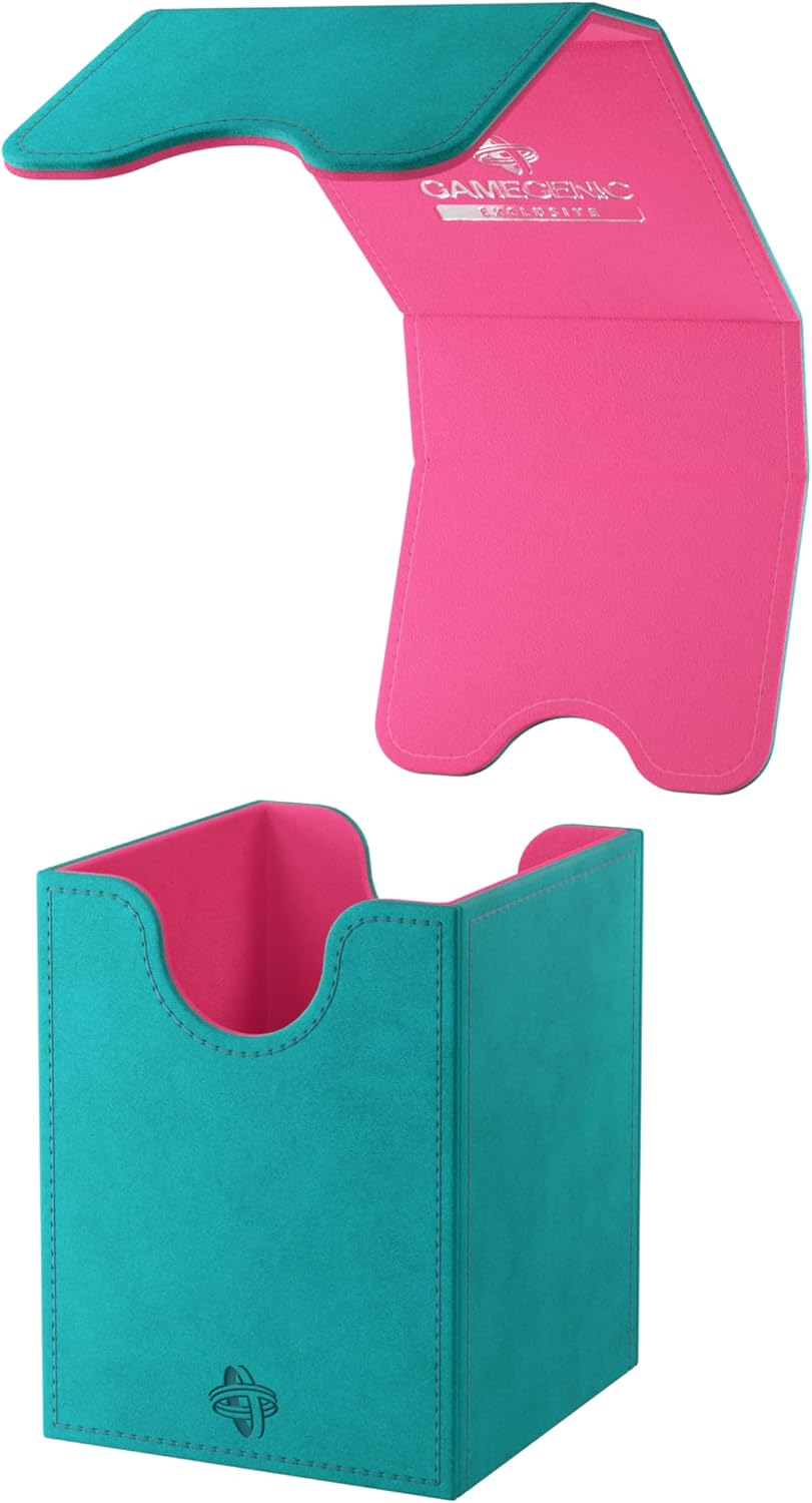Gamegenic, Squire 100+ XL Exclusive Line Teal/Pink, up to 100 Double-Sided Cards, Colour: Turquoise/Pink