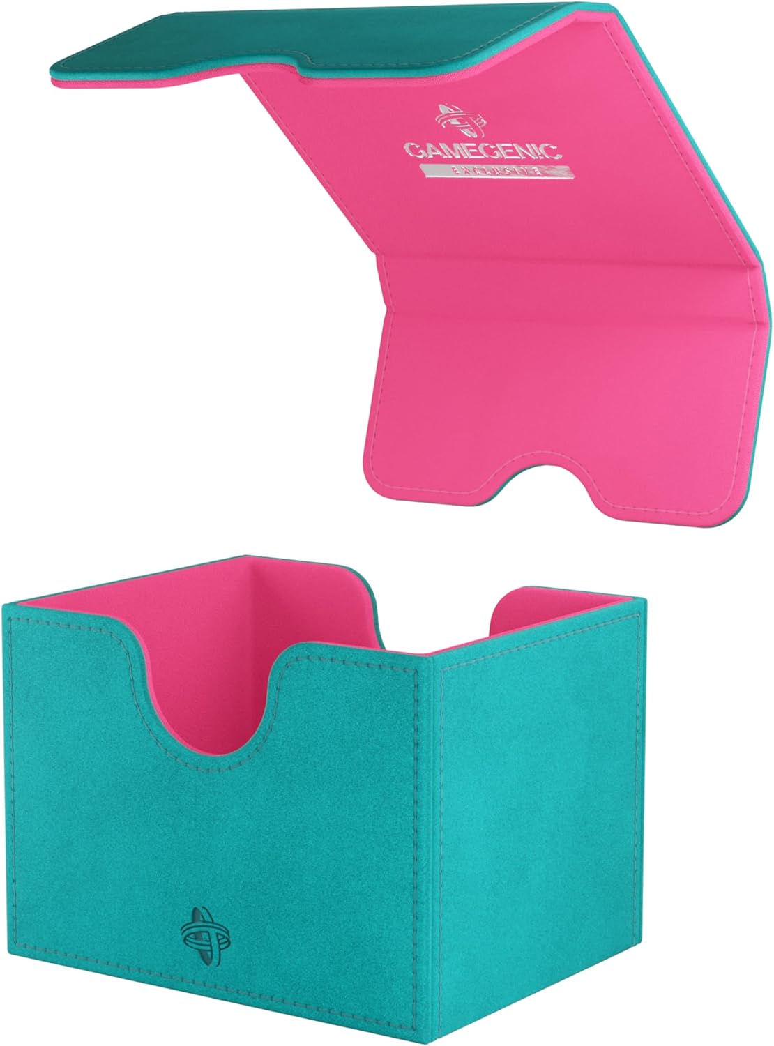 Gamegenic | Sidekick Deck Pod 100+ XL - Teal/Pink | Trading Card Game Accessory