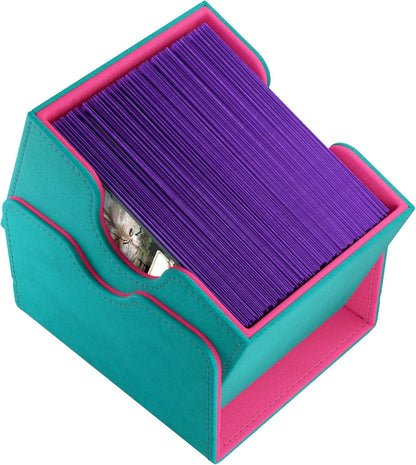 Gamegenic | Sidekick Deck Pod 100+ XL - Teal/Pink | Trading Card Game Accessory