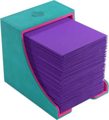 Gamegenic, Watchtower 100+ XL Exclusive Line Teal/Pink, up to 100 Double-Sided Cards, Colour: Turquoise/Pink