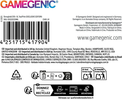 Gamegenic | Stronghold Deck Pod 200+ XL - Teal/Pink | Trading Card Game Accessory