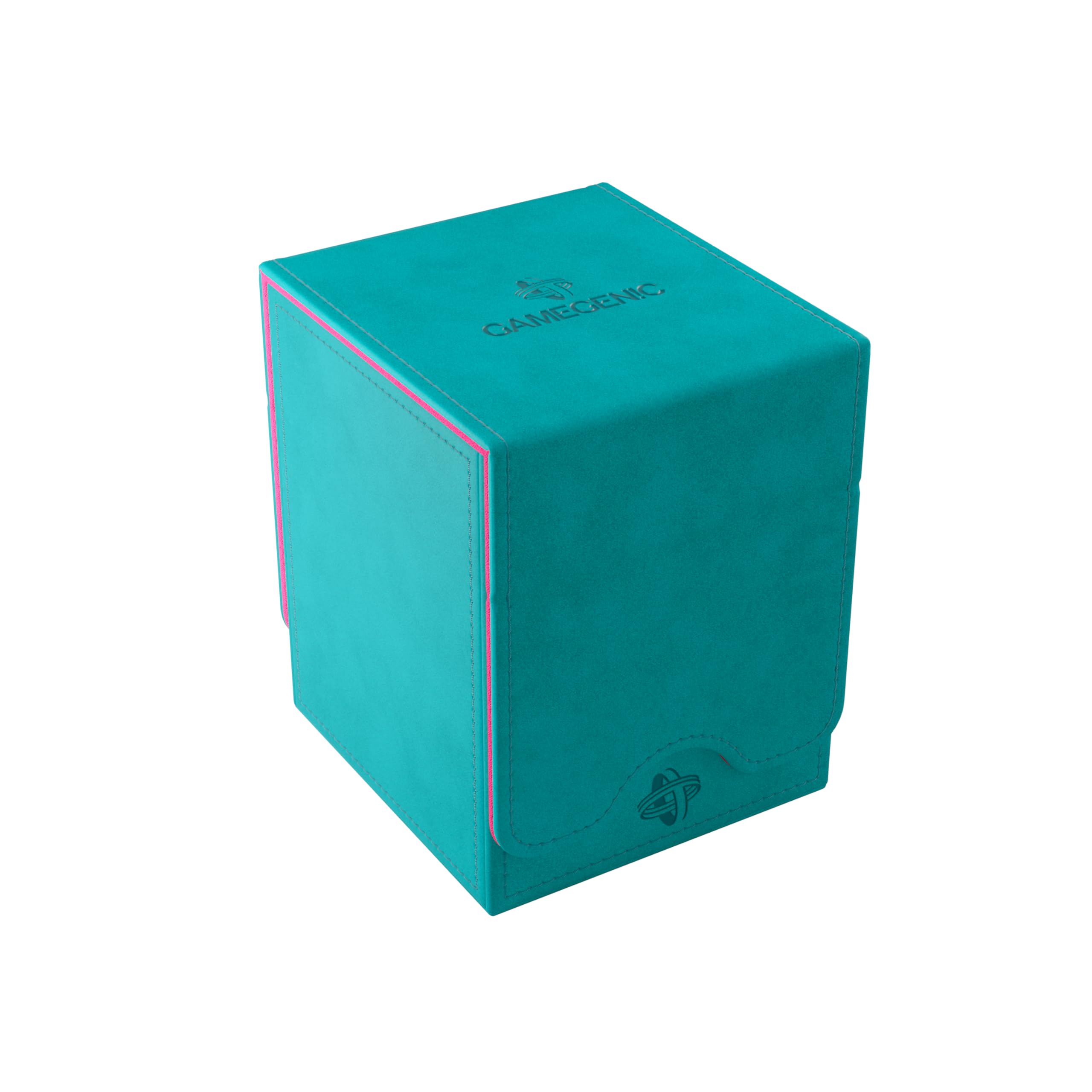 Gamegenic | Squire Deck Pod PLUS 100+ XL - Teal/Pink | Trading Card Game Accessory