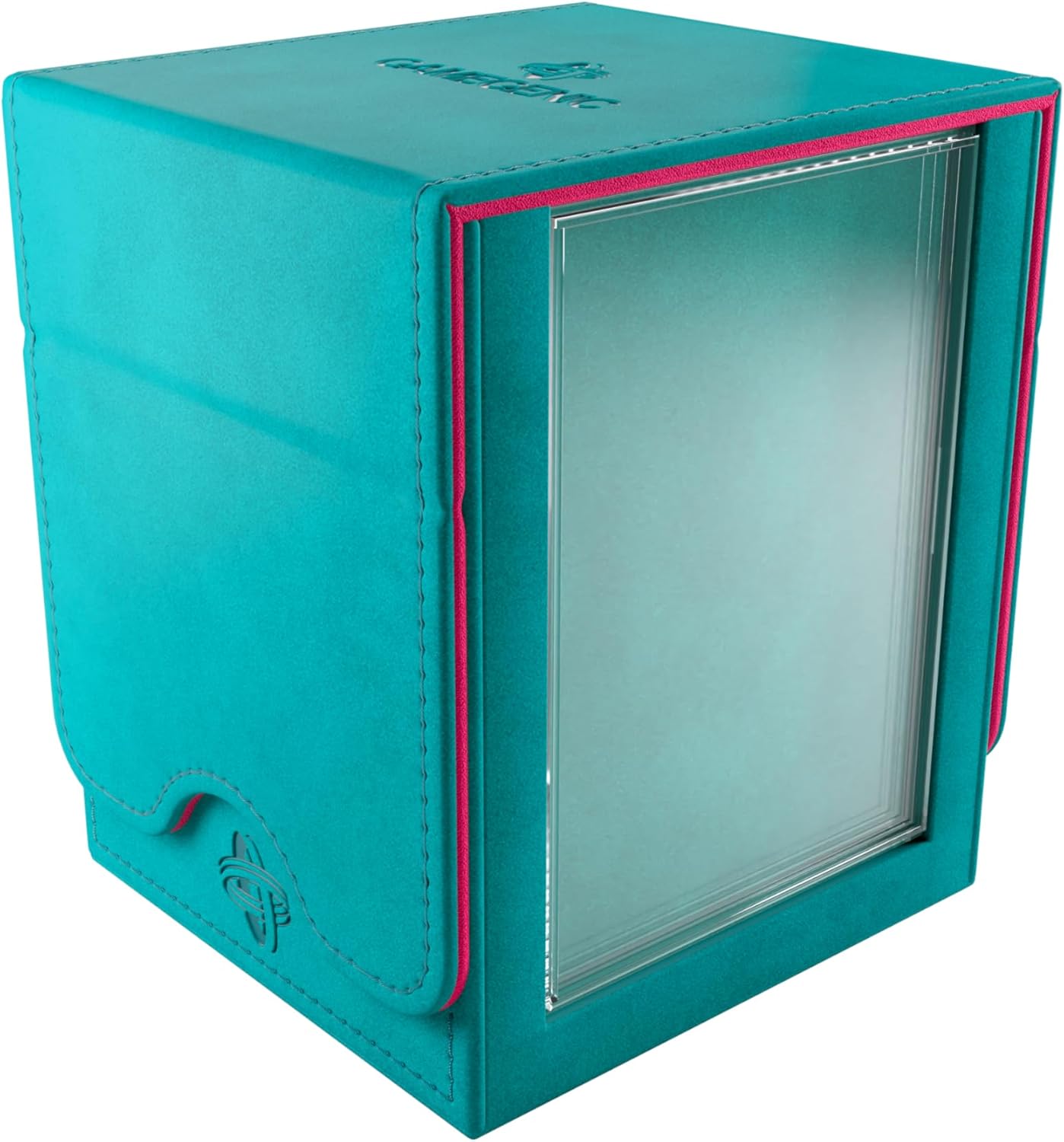 Gamegenic | Squire Deck Pod PLUS 100+ XL - Teal/Pink | Trading Card Game Accessory
