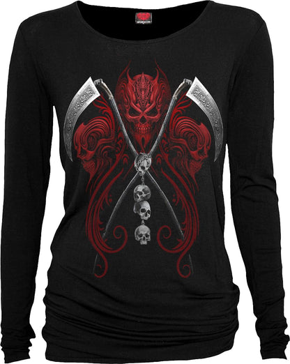Spiral - REAPERESS (Female Black Long Sleeve Tops) Ex Ex Large