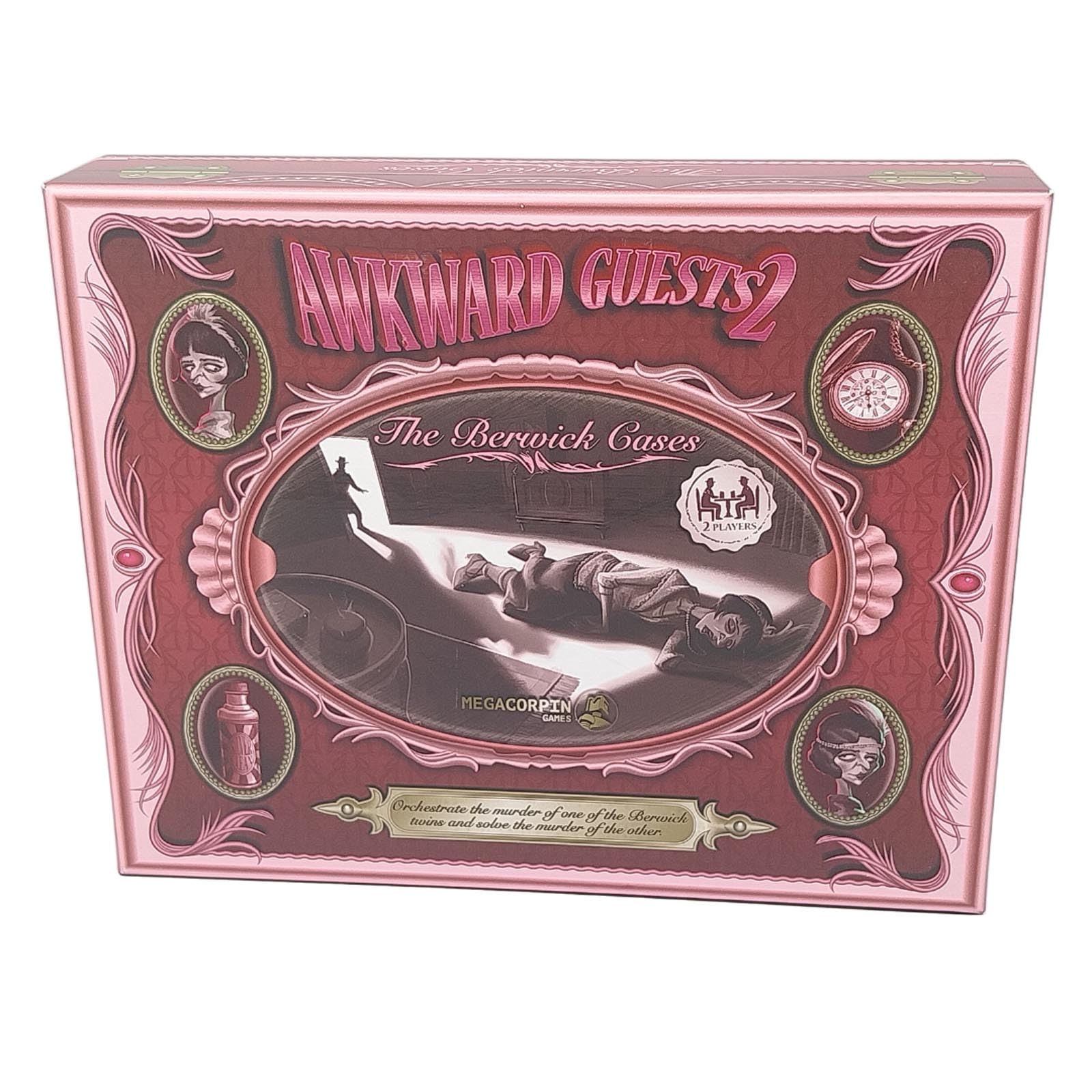 Megacorpin Games Awkward Guests 2: The Berwick Cases - Mystery Deduction Board Game | Murder Investigation, Crime Solving, Replayable Strategy Game for Adults & Teens Game in English
