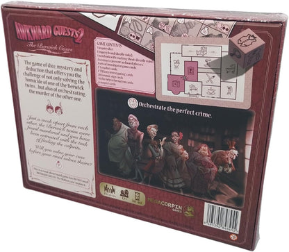 Megacorpin Games Awkward Guests 2: The Berwick Cases - Mystery Deduction Board Game | Murder Investigation, Crime Solving, Replayable Strategy Game for Adults & Teens Game in English